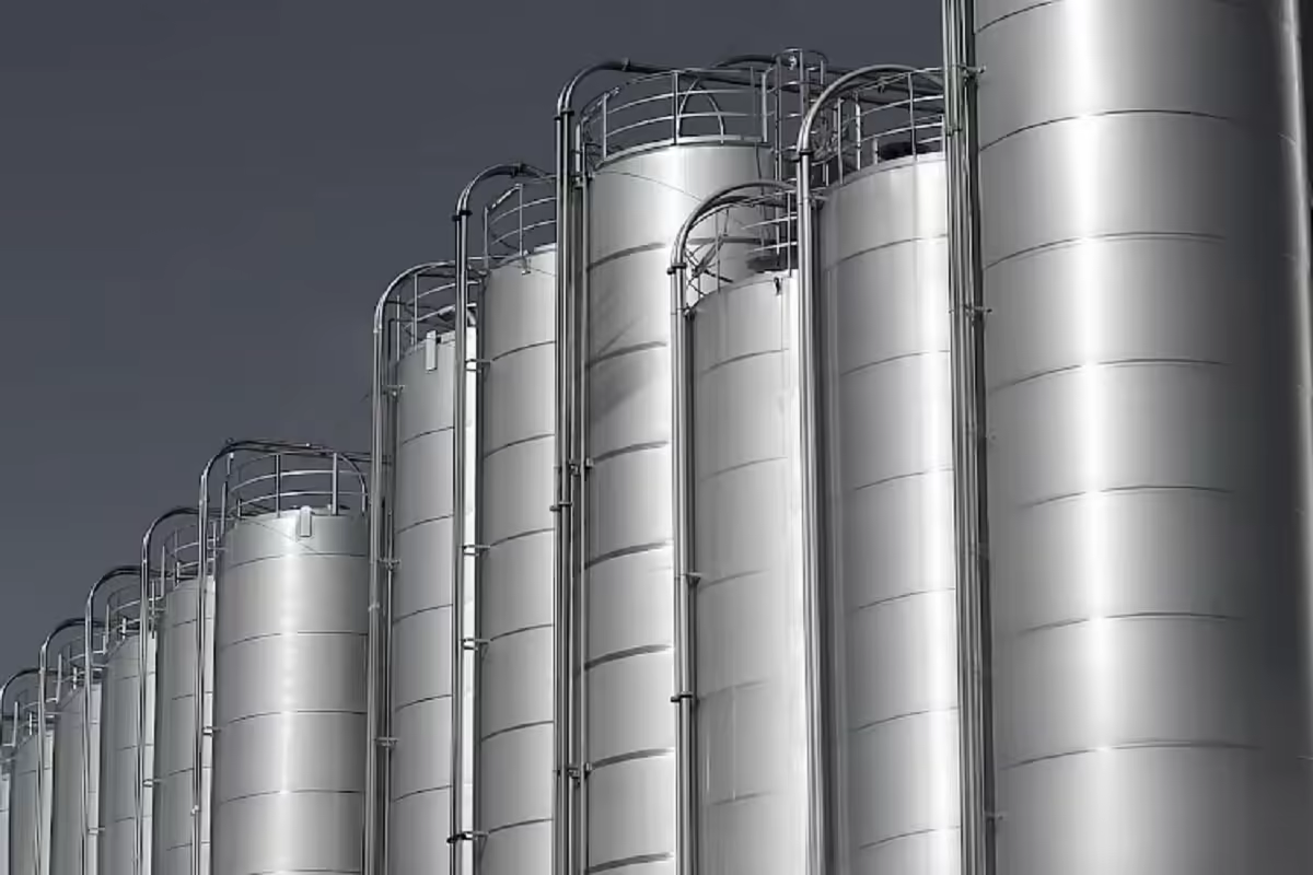 Industrial Bulk Steel Grain Silo Facility and Management Infrastructure